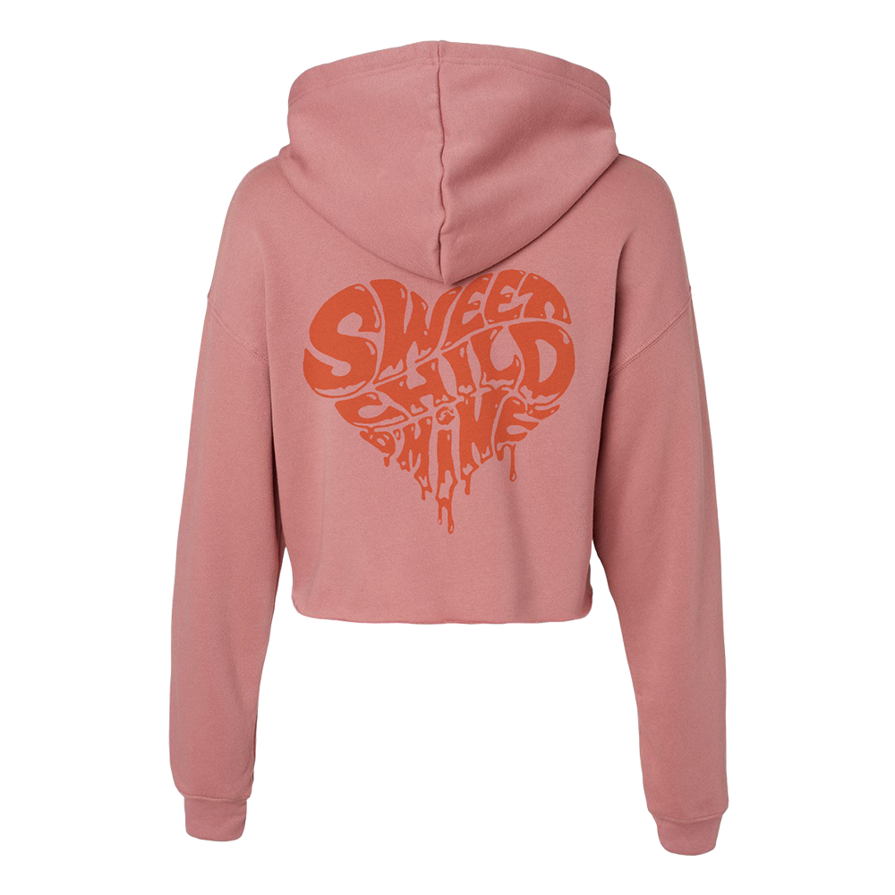 Sweet Child O' Mine Heart Cropped Hoodie Back