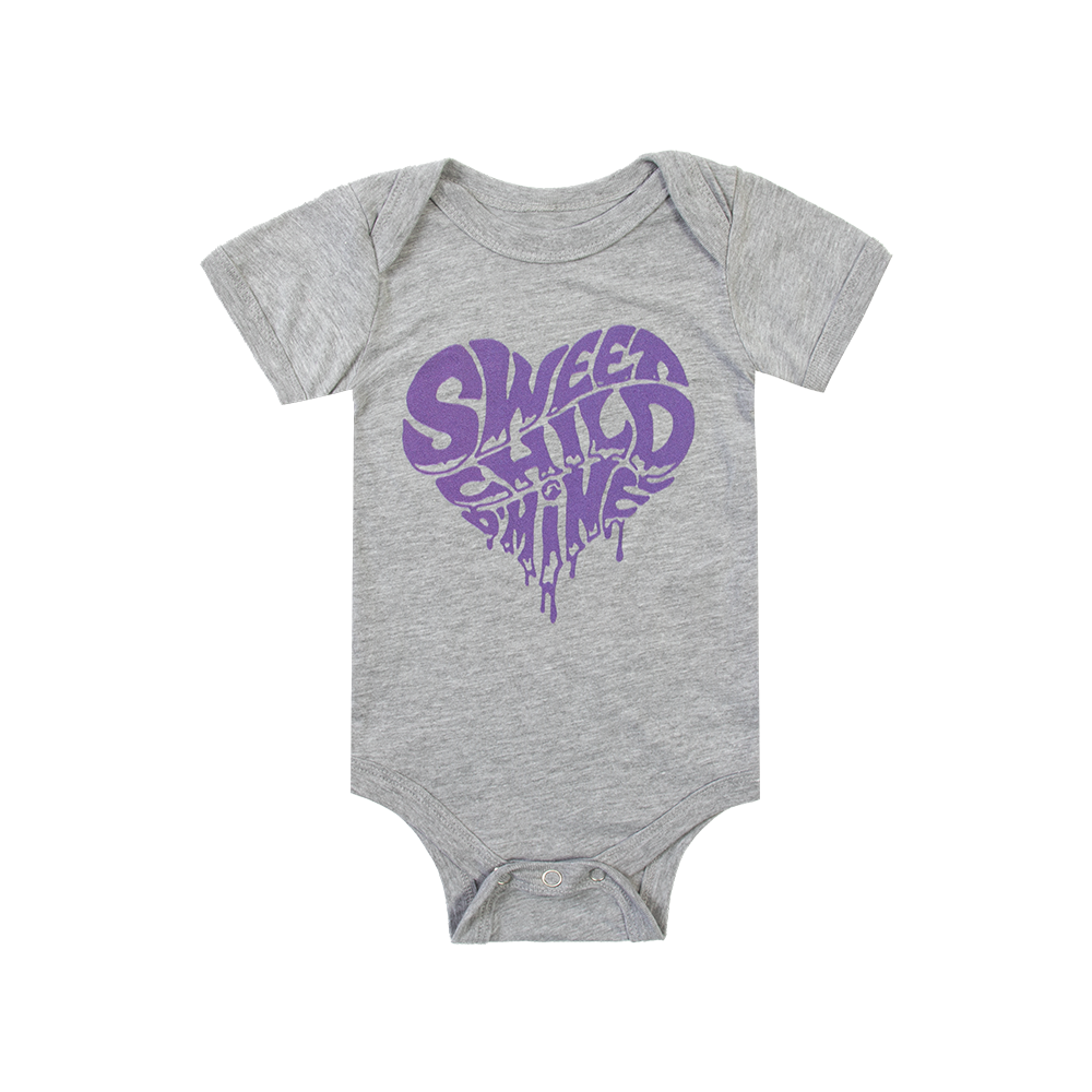 Sweet Child O' Mine Heart Grey Onesie