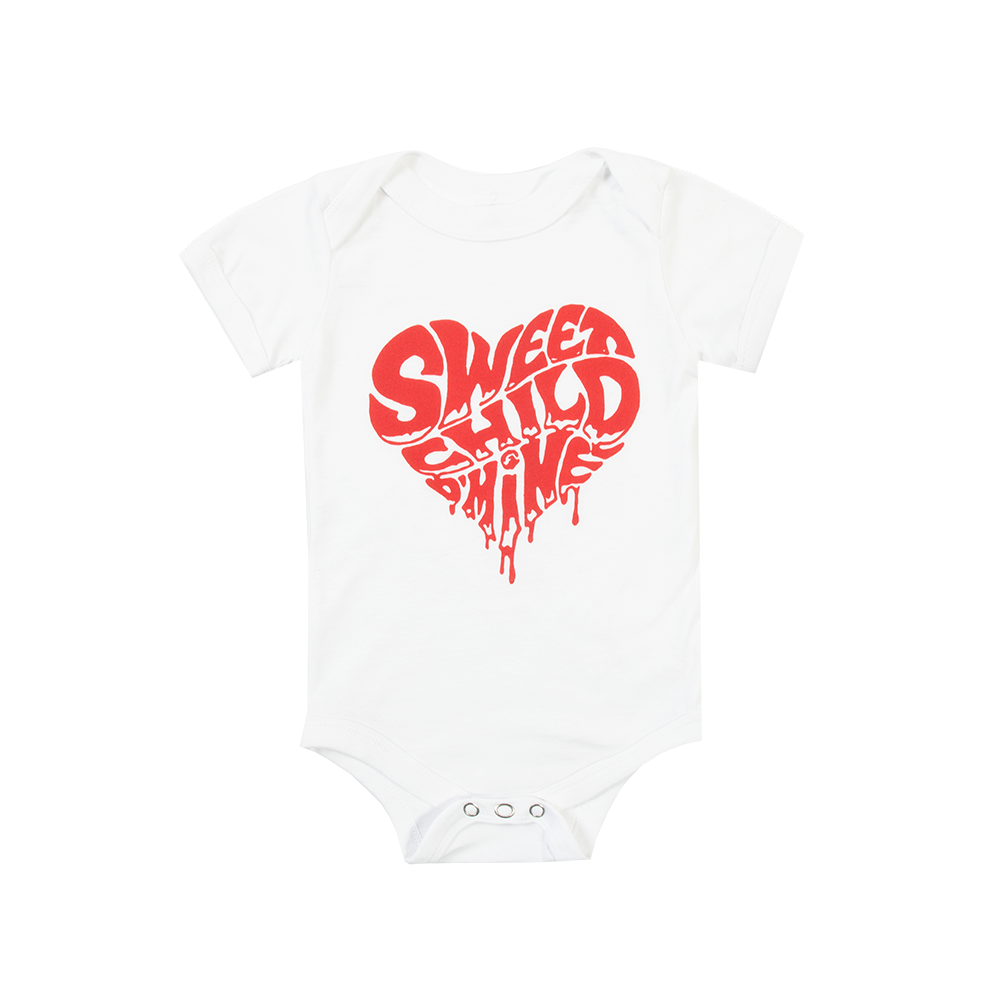Sweet Child O' Mine Heart White Onesie