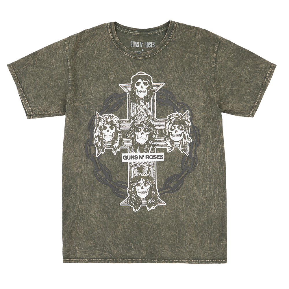 Appetite For Destruction Cross and Chain T-Shirt Front