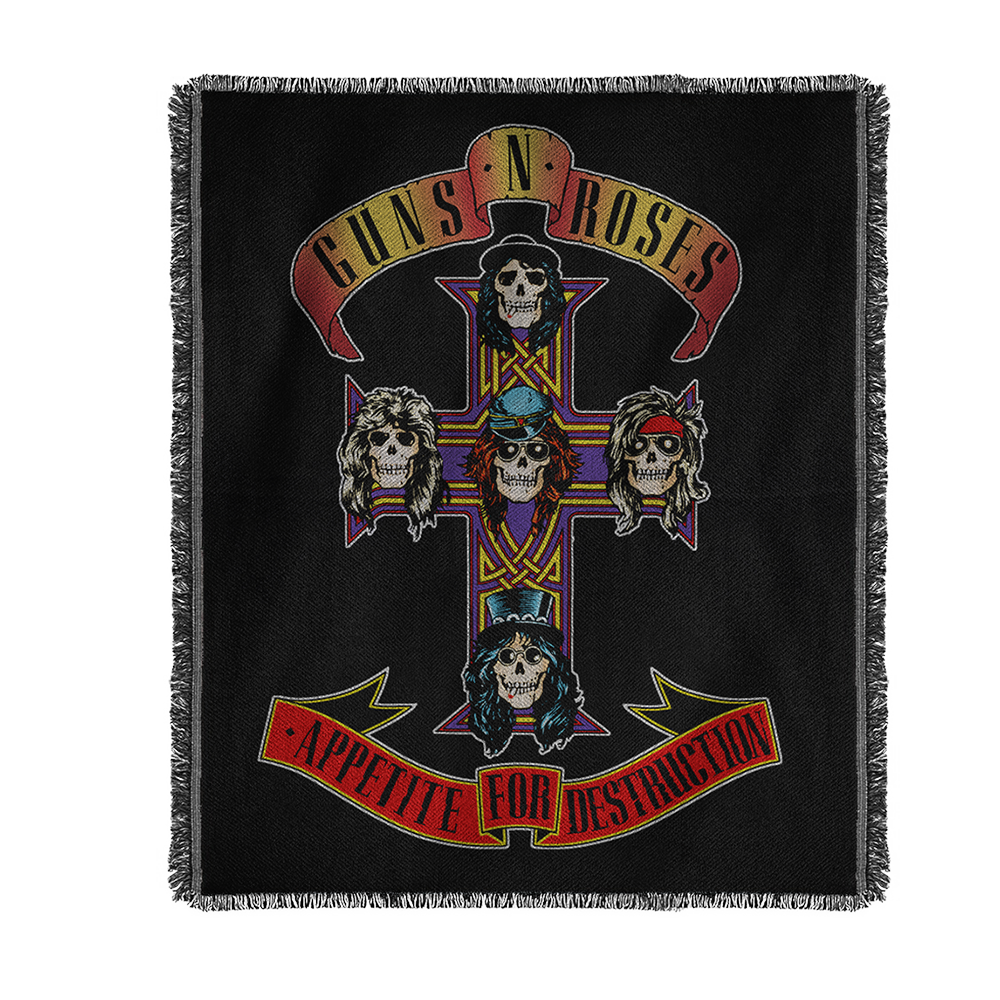 Appetite For Destruction Woven Blanket - Guns N' Roses Official Store Appetite For Destruction Woven Blanket - Guns N' Roses Official Store