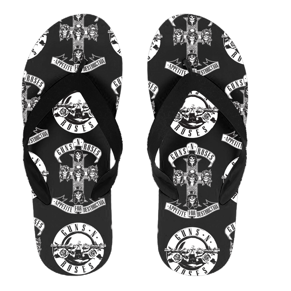GN'R Repeat Logo Flip Flops