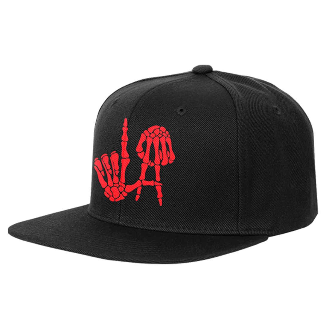Appetite For Destruction Skeleton LA Hands Snapback Hat - Front