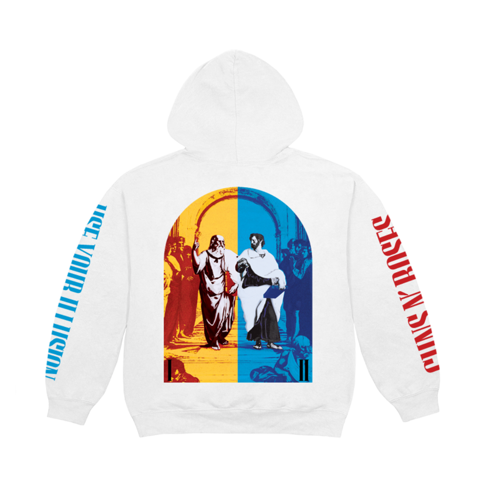 USE YOUR ILLUSION WHITE HOODIE BACK