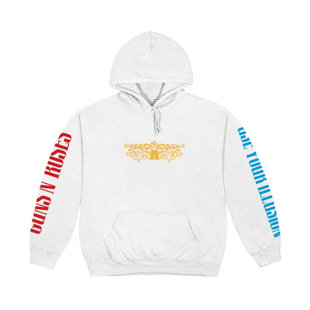 USE YOUR ILLUSION WHITE HOODIE FRONT