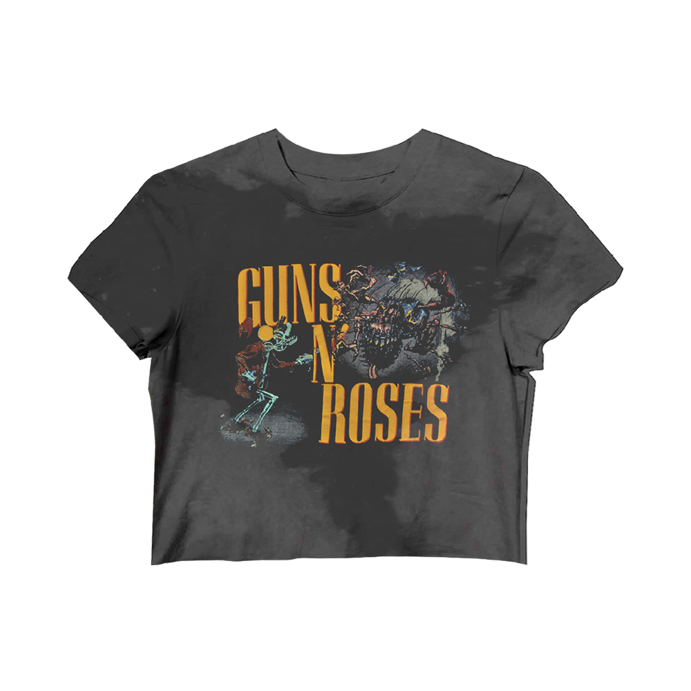 APPETITE FOR DESTRUCTION WOMENS TIE DYE CROP