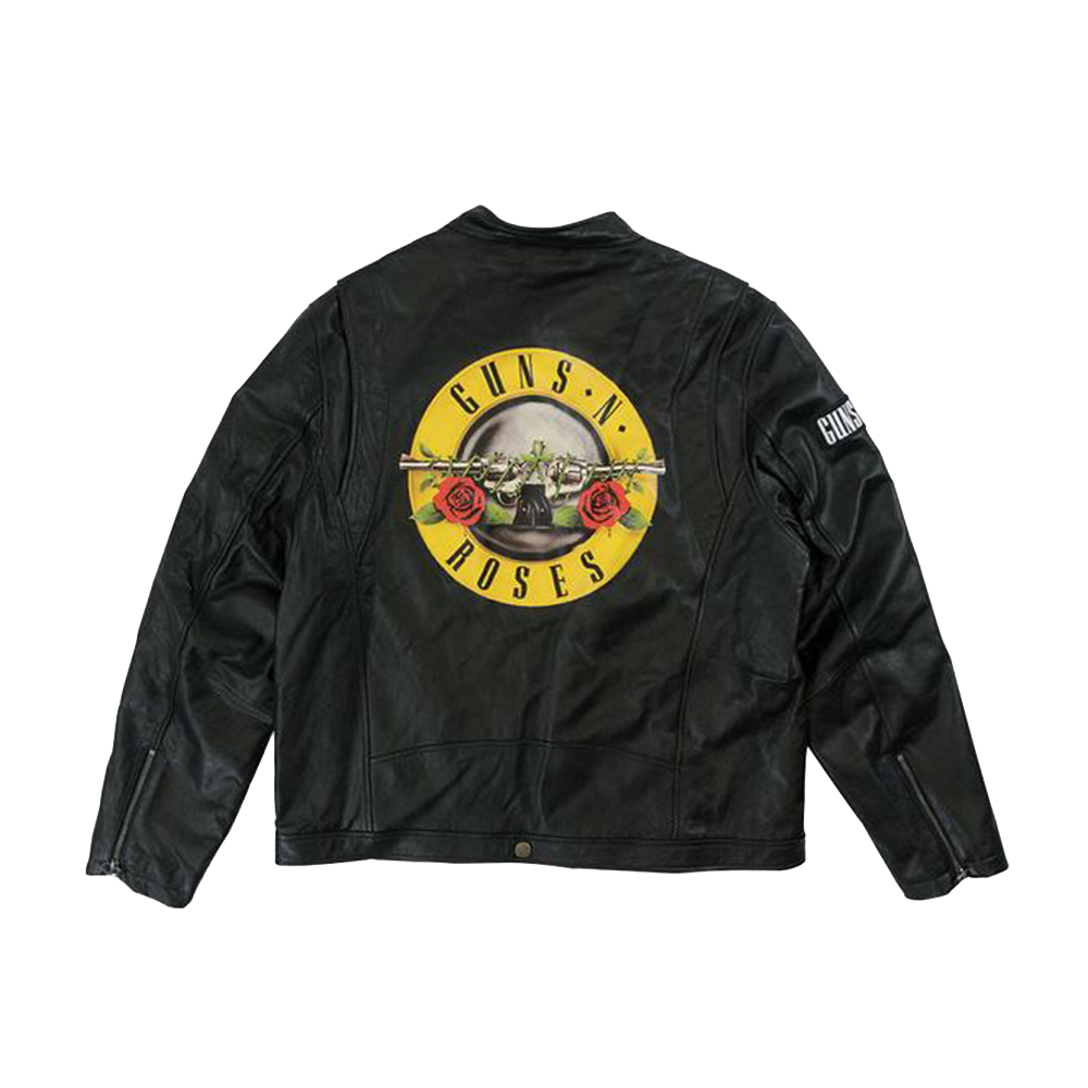 GNF'NR Men's Leather Jacket Back with Graphic