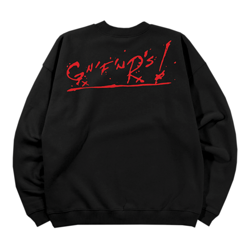 Bullet Logo Black Crewneck Back