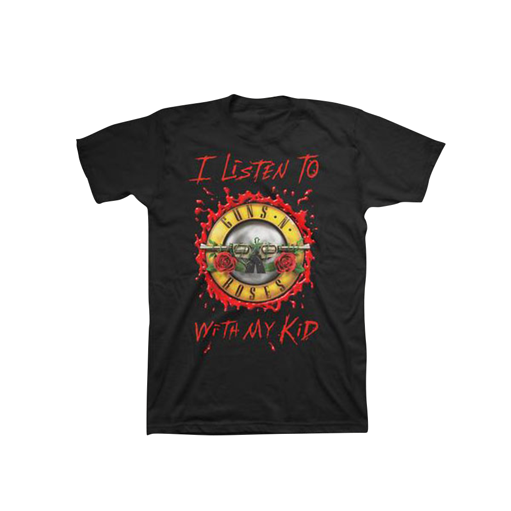 I Listen To GN R Bloody Bullet T Shirt Guns N Roses Official Store