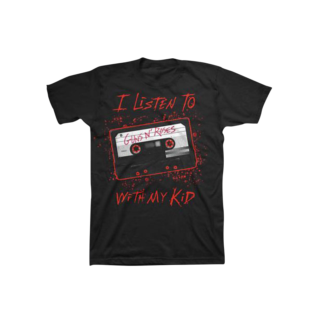 I Listen To GN'R Cassette T-Shirt - Guns N' Roses Official Store I Listen To GN'R Cassette T-Shirt - Guns N' Roses Official Store