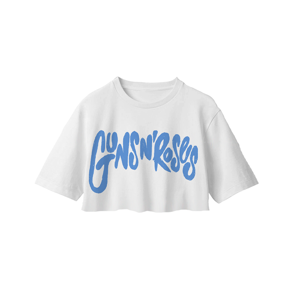 November Rain Women's Cropped White T-Shirt Front