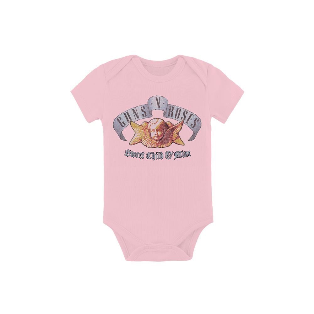 Sweet Child O' Mine Cherub Pink Onesie
