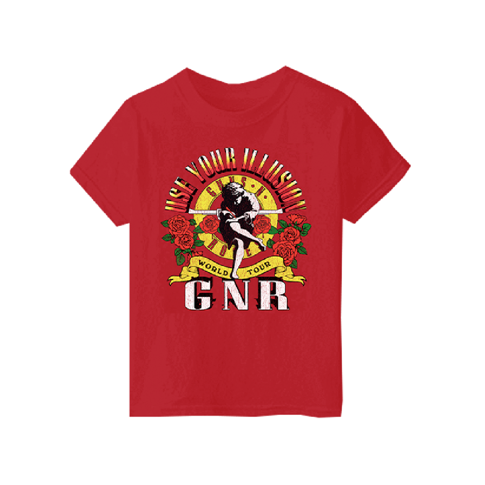 Use Your Illusion World Tour Kids Red T-Shirt