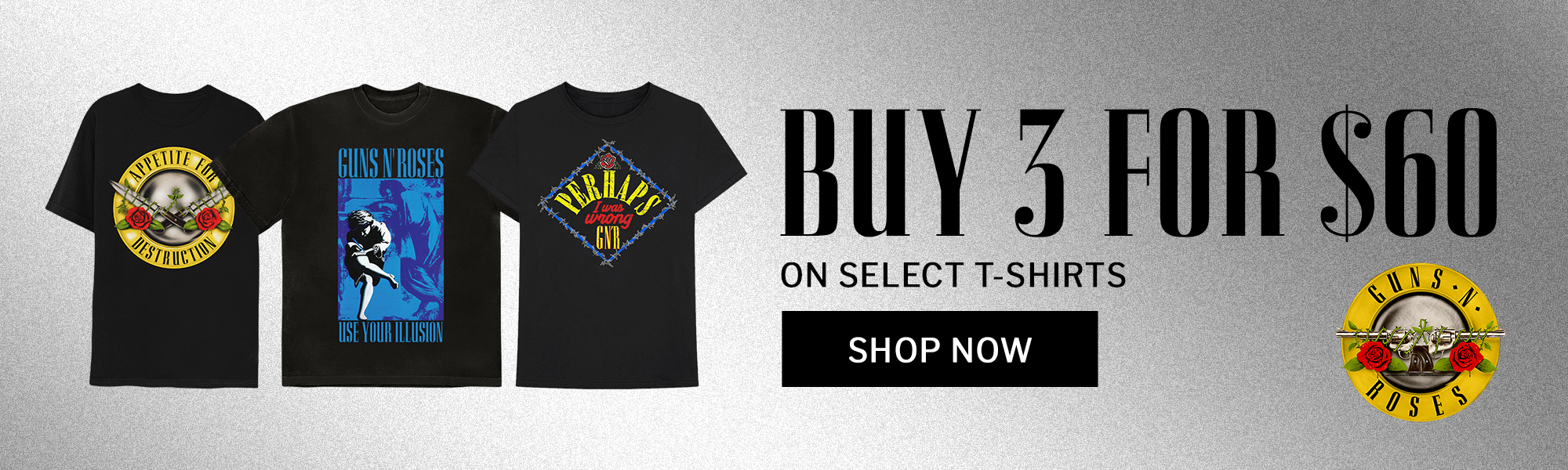 Buy 3 T-Shirts for $60. Discount Applied at Checkout.