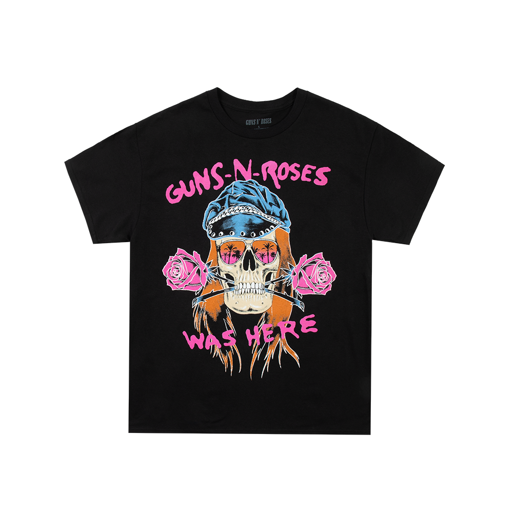 Skull GN'R Was Here T-Shirt - Guns N' Roses Official Store