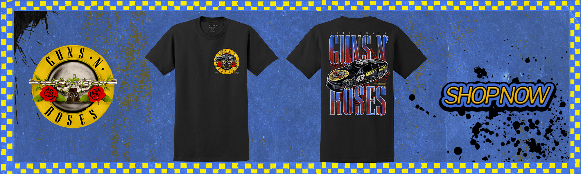Guns N' Roses Pistols Flower Logo Women's T-shirt by Chaser Ships Free
