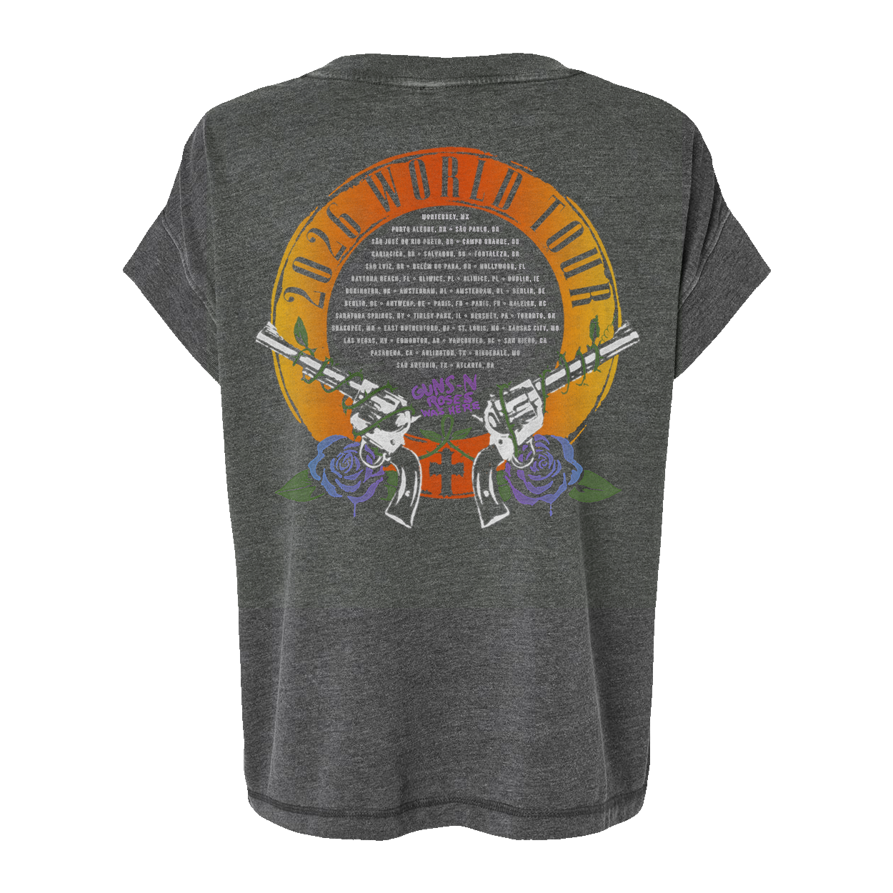 World Tour 2026 Women’s Charcoal T-Shirt B