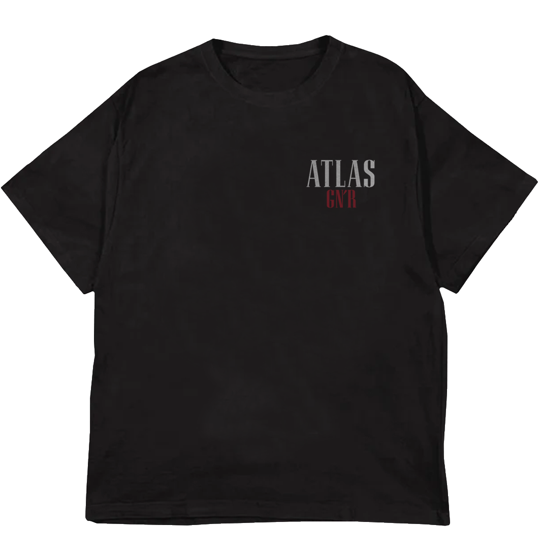 Atlas Black T-Shirt Front