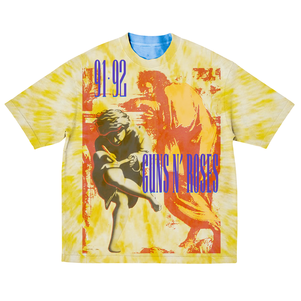 Use Your Illusion '91-92 Tie Dye Tour T-Shirt Front Yellow