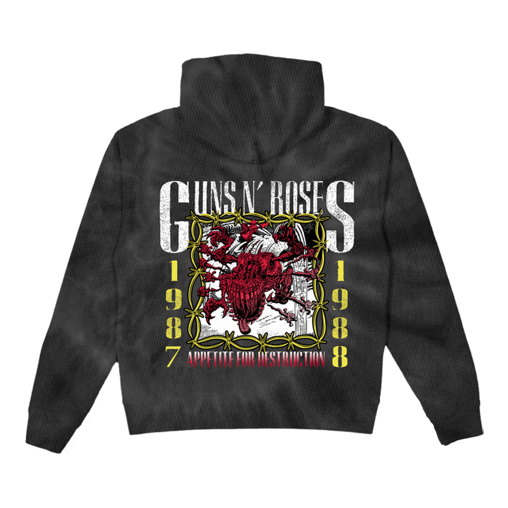 GN'R Black Tie Dye Hoodie Back