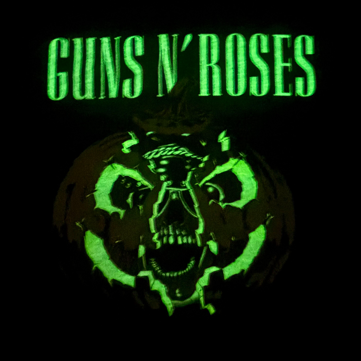 Pumpkin Skull Glow in the Dark T-Shirt Detail