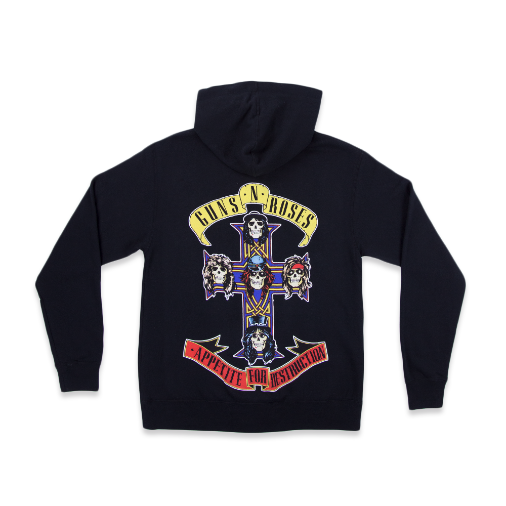 Cross Zip Hoodie Back