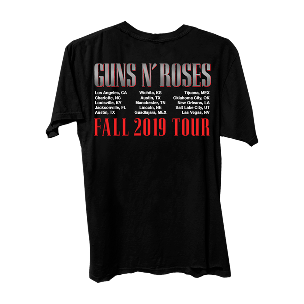 GN'R Bloody Bullet Black T-Shirt Back