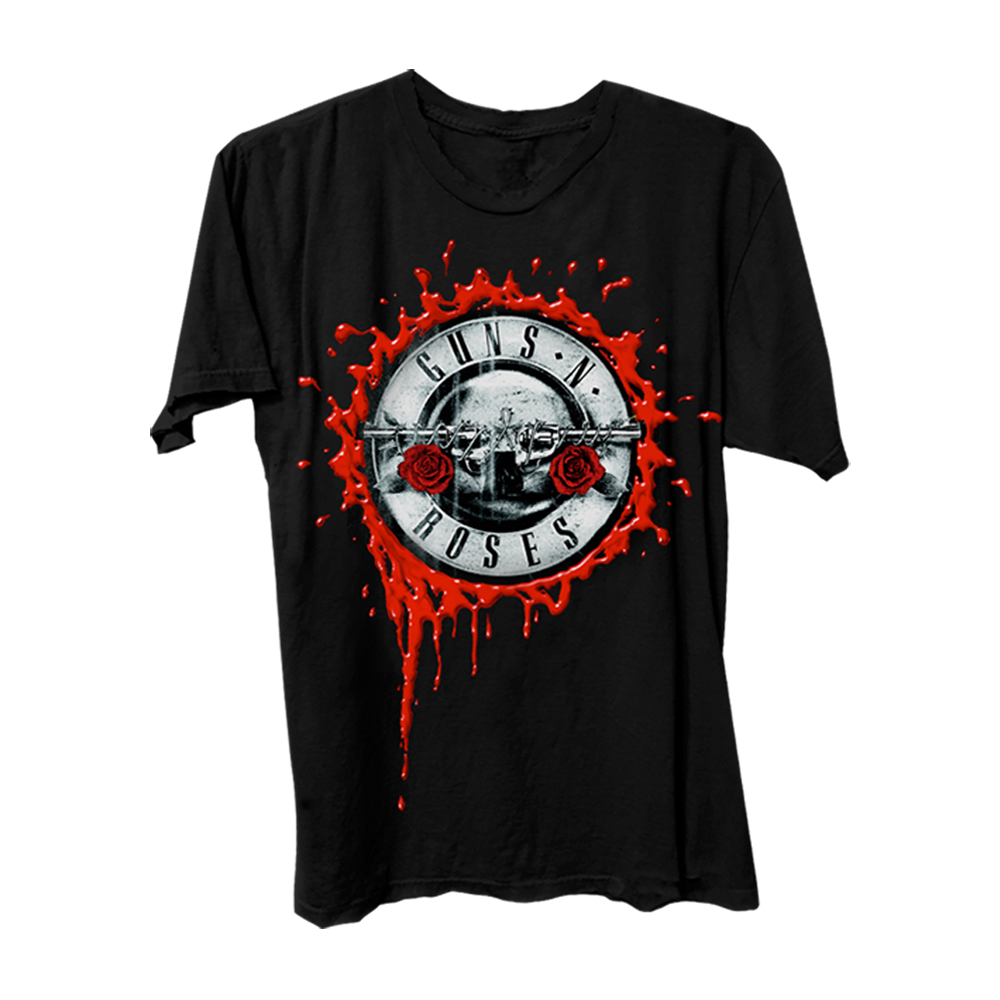 GN'R Bloody Bullet Black T-Shirt Front