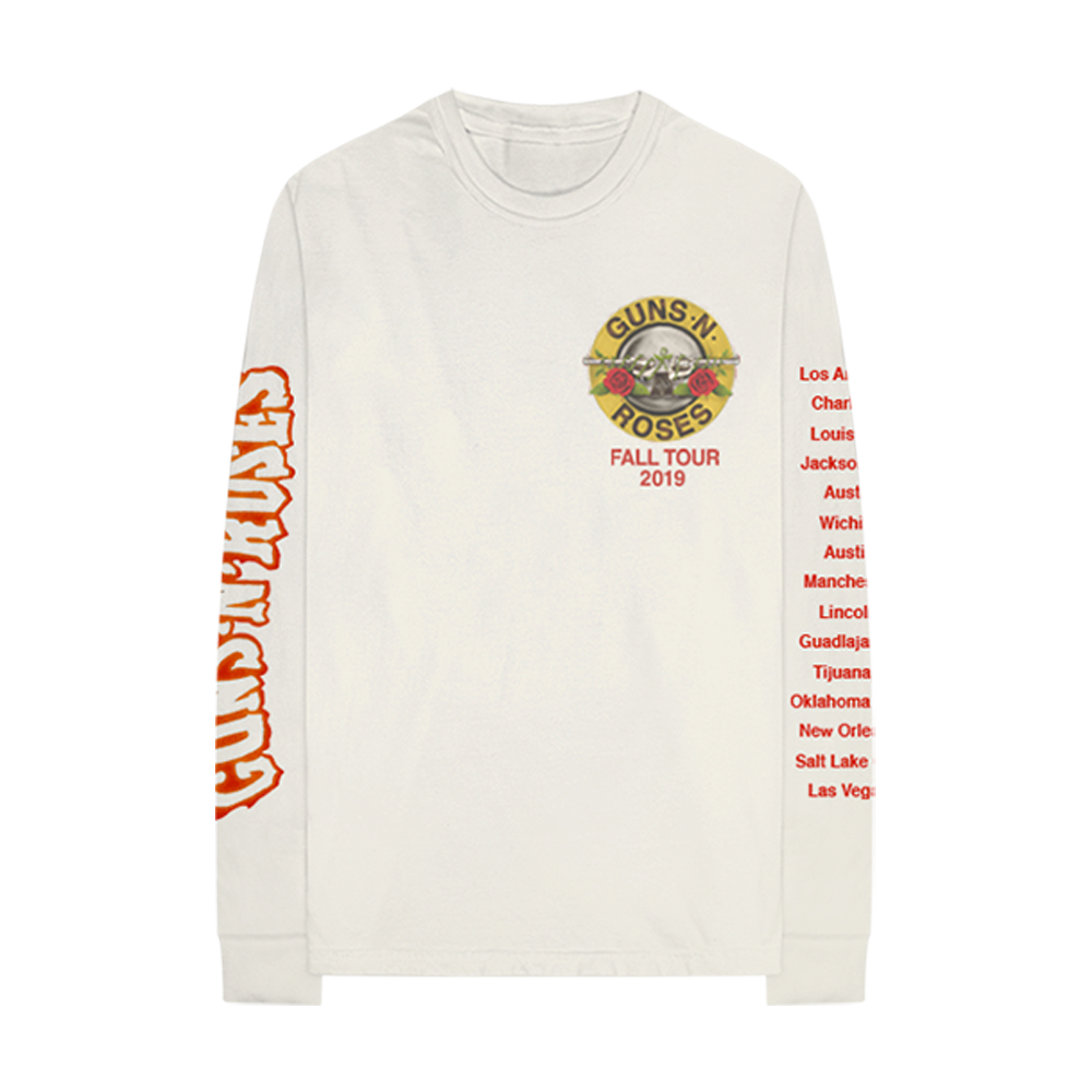 GN'R Bloody Bullet Natural Long Sleeve T-Shirt Front