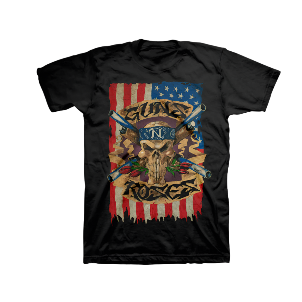 NITL Skull US Flag T-Shirt Front