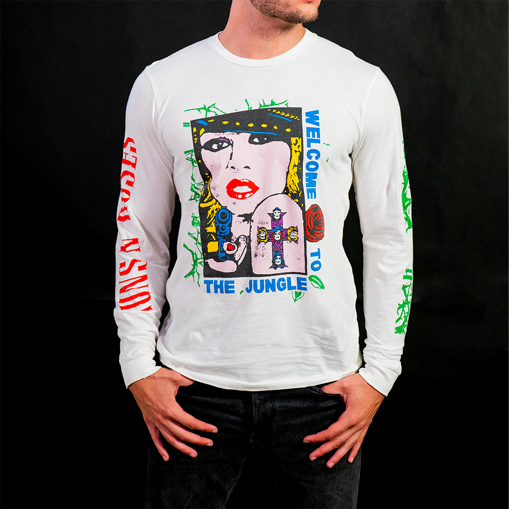 GN'R Maxfield White Blonde Long Sleeve Shirt Model